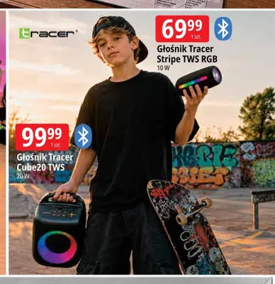 Głośnik Tracer Stripe TWS RGB 10W promocja w Leclerc