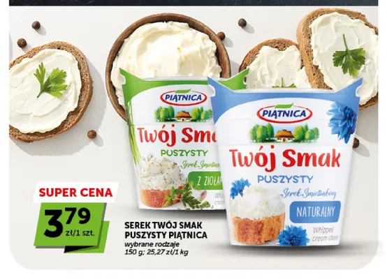 Serek Twój Smak Puszysty z ziołami Piątnica promocja w Euro Sklep