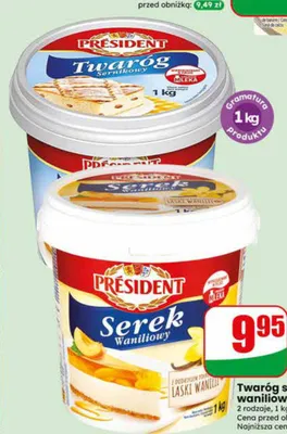 Twaróg sernikowy Président promocja w Dino