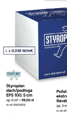 Styropian dach/podłoga Styropmin EPS 100 5 cm promocja w Bricoman