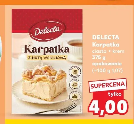 Karpatka Delecta ciasto i krem promocja w Kaufland