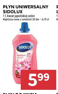 Płyn uniwersalny Sidolux kwiat japońskiej wiśni promocja w Stokrotka