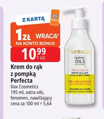 Krem do rąk z pompką fenomen Perfecta promocja w Leclerc
