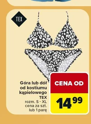 Góra od kostiumu kąpielowego TEX promocja w Carrefour