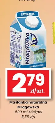 Maślanka naturalna Mrągowska Mlekpol promocja w emma MARKET