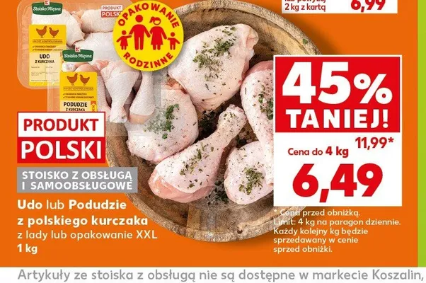 Podudzie z polskiego kurczaka opakowanie XXL promocja w Kaufland