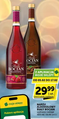 Napój alkoholowy Biały Bocian malinówka promocja w Groszek