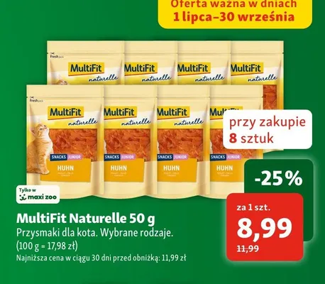 Przysmaki dla kota MultiFit Naturelle promocja w MAXI ZOO