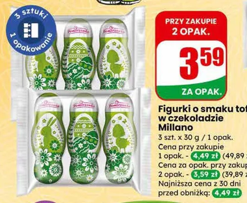 Figurki o smaku toffi w czekoladzie promocja w Dino