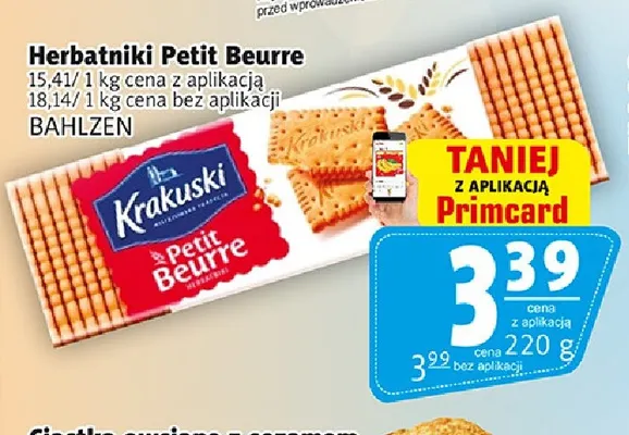 Herbatniki Petit Beurre Krakuski promocja w Prim Market