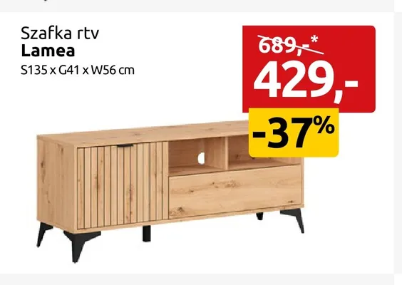Szafka RTV Lamea promocja w Black Red White