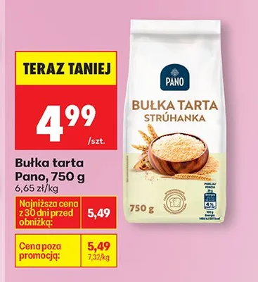 Bułka tarta strúhanka 750 g promocja w Biedronka