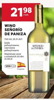 Wino Señorío De Paniza białe półwytrawne Hiszpania promocja w Stokrotka