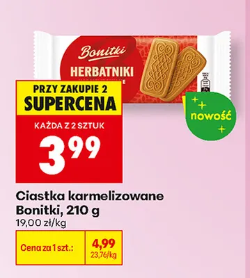 Ciastka karmelizowane Bonitki promocja w Biedronka