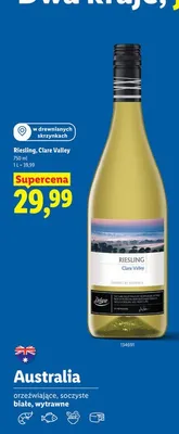 Wino Riesling Clare Valley promocja w Lidl