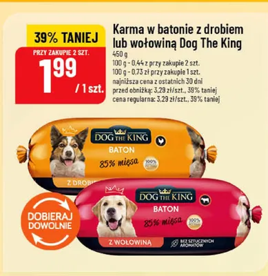 Karma w batonie dla psa z drobiem Dog The King promocja w POLOmarket
