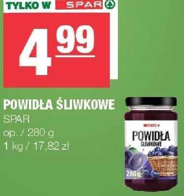 Powidła śliwkowe promocja w SPAR