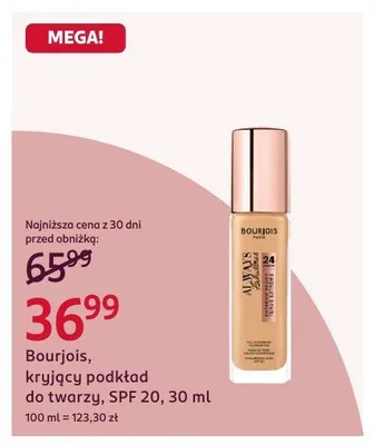 Kryjący podkład do twarzy Bourjois SPF 20 promocja w Rossmann
