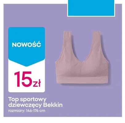 Top sportowy dziewczęcy Bekkin promocja w Pepco