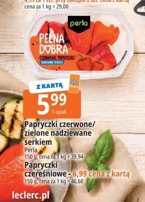 Papryczki czereśniowe nadziewane serkiem Perla promocja w Leclerc
