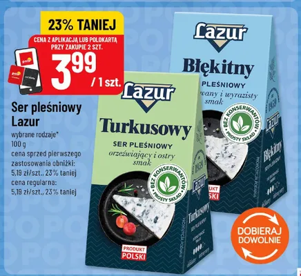 Ser pleśniowy Lazur Błękitny promocja w POLOmarket