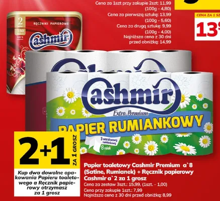 Papier toaletowy Cashmir Premium Rumianek promocja w Hitpol