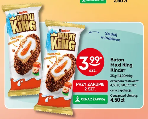 Baton Maxi King Kinder promocja w Żabka