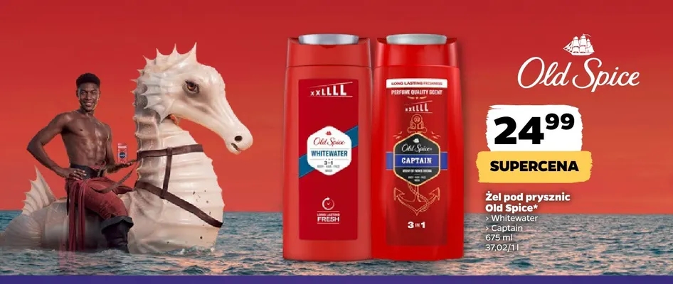 Żel pod prysznic Old Spice Whitewater promocja w Netto