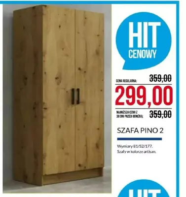 Szafa Pino 2 promocja w Abra Meble
