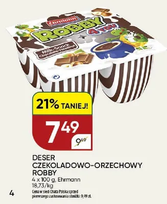 Deser czekoladowo-orzechowy Robby Ehrmann promocja w Chata Polska