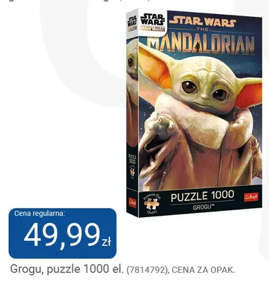 Grogu puzzle 1000 el. promocja w Smyk