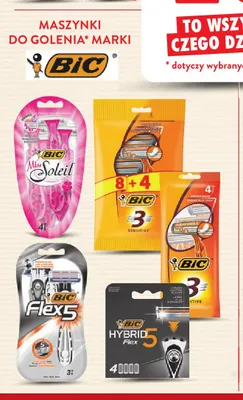 Maszynki do golenia marki BIC promocja w Intermarche
