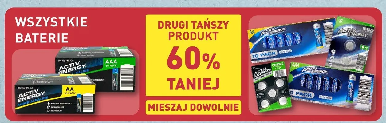 Baterie ACTIV ENERGY promocja w Aldi