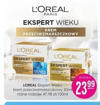 Krem przeciwzmarszczkowy L'Oreal Ekspert Wieku promocja w Drogerie Jasmin