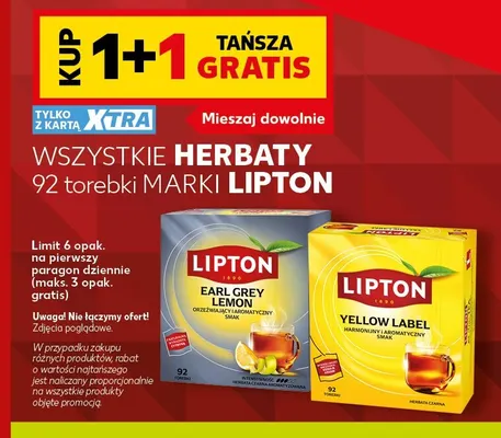 Herbaty 92 torebki marki Lipton promocja w Kaufland