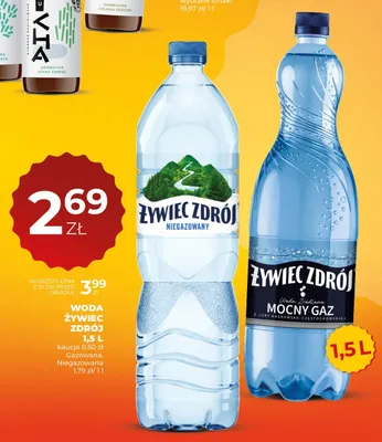 Woda gazowana Żywiec Zdrój Mocny Gaz promocja w Duży Ben