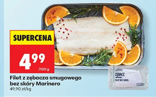 Filet z zębacza smugowego bez skóry Marinero promocja w Biedronka
