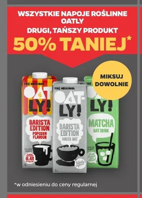 Napój owsiany Oatly Barista Edition Popcorn Flavour promocja w Netto