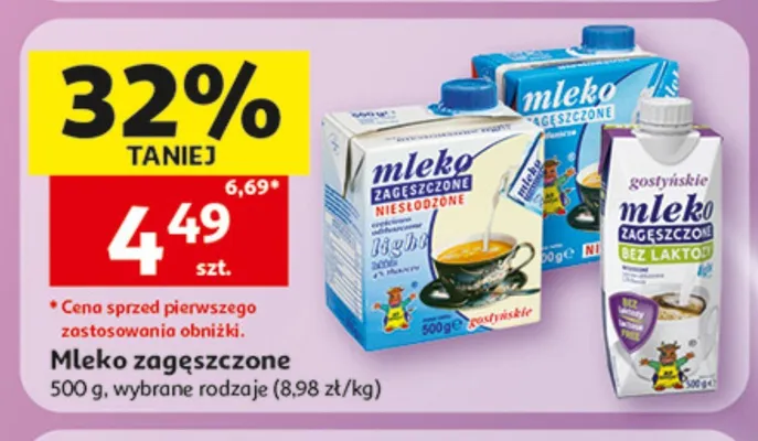Mleko zagęszczone bez laktozy Gostyńskie promocja w Auchan