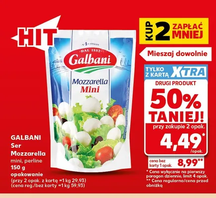 Ser Mozzarella mini Galbani promocja w Kaufland