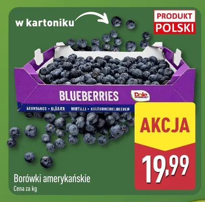 Borówki amerykańskie Dole promocja w Aldi