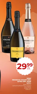 Wino musujące Amanti Prosecco Dry promocja w Duży Ben