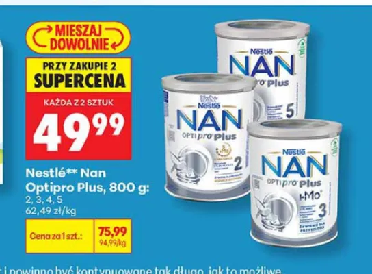 Mleko modyfikowane Nestlé NAN Optipro Plus 5 promocja w Biedronka