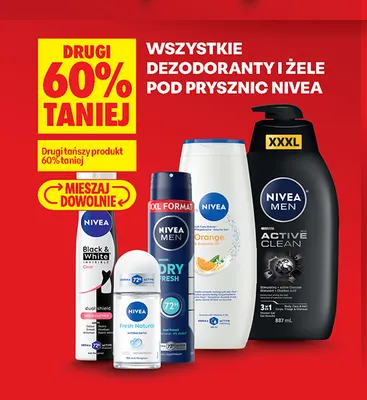Dezodoranty i żele pod prysznic Nivea promocja w Biedronka