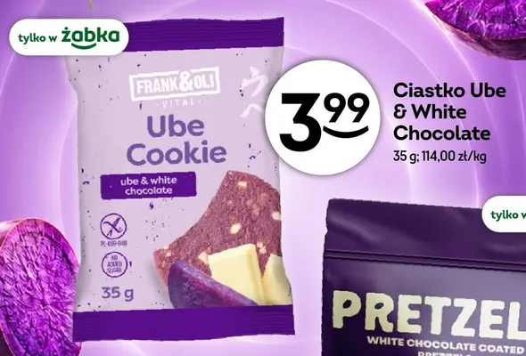 Ciastko Ube & White Chocolate Frank & Oli promocja w Żabka