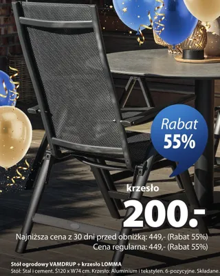 Krzesło LOMMA promocja w Jysk