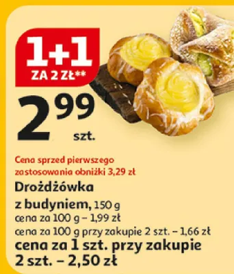 Drożdżówka z budyniem promocja w Auchan