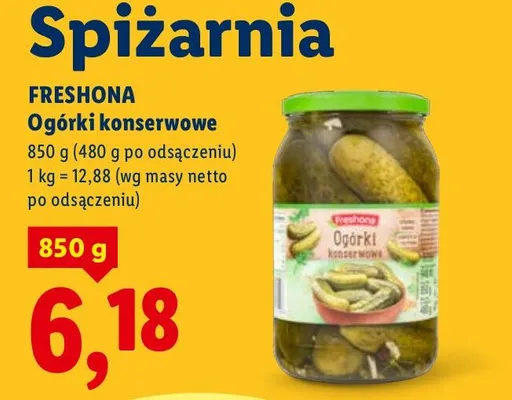 Ogórki konserwowe promocja w Lidl
