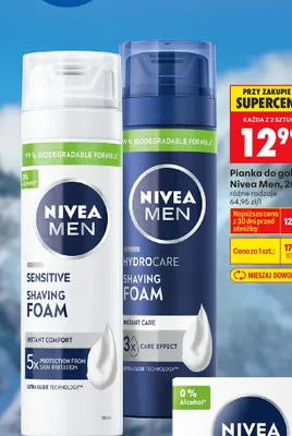 Pianka do golenia, różne rodzaje promocja w Biedronka