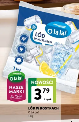 Lód w kostkach O la la! promocja w Intermarche